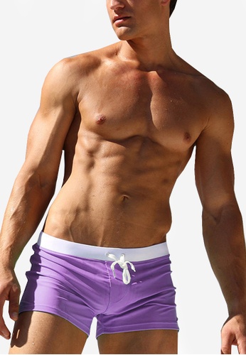 Twenty Eight Shoes purple VANSA Men's Boxer Breathable Swim Shorts  VPM-SwA001 91D79US3233A35GS_1