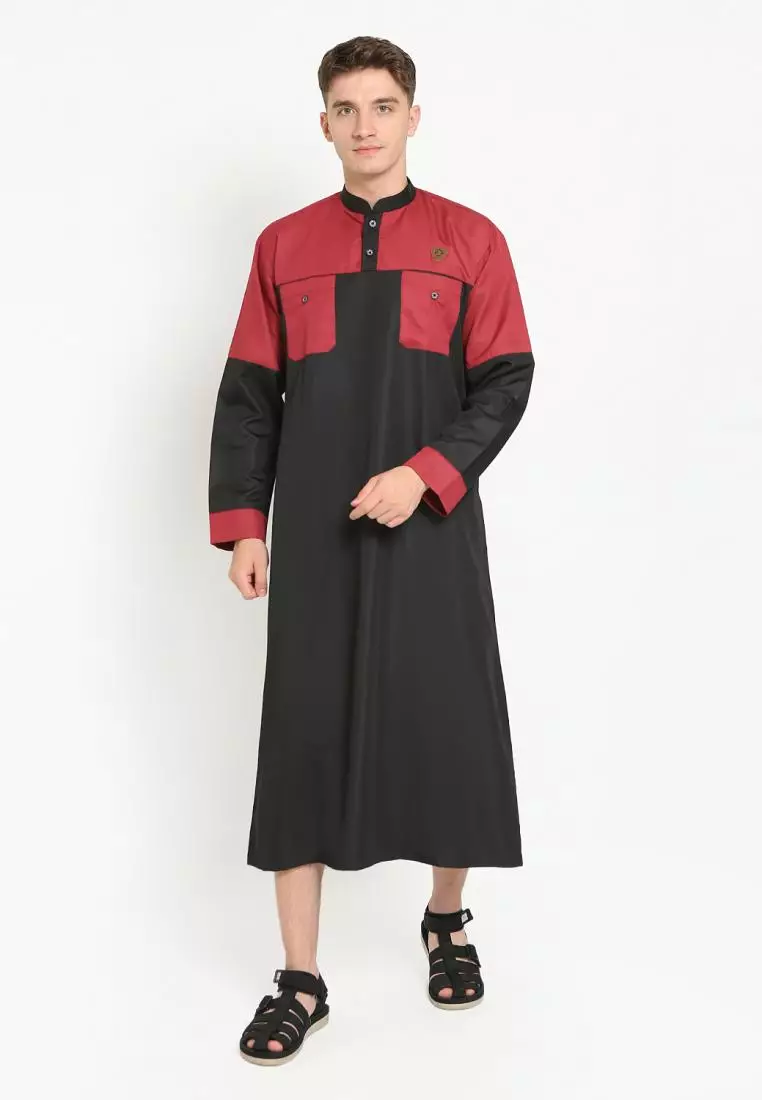 Zayidan Gamis Jubah Muslim Pria Faiz - Hitam