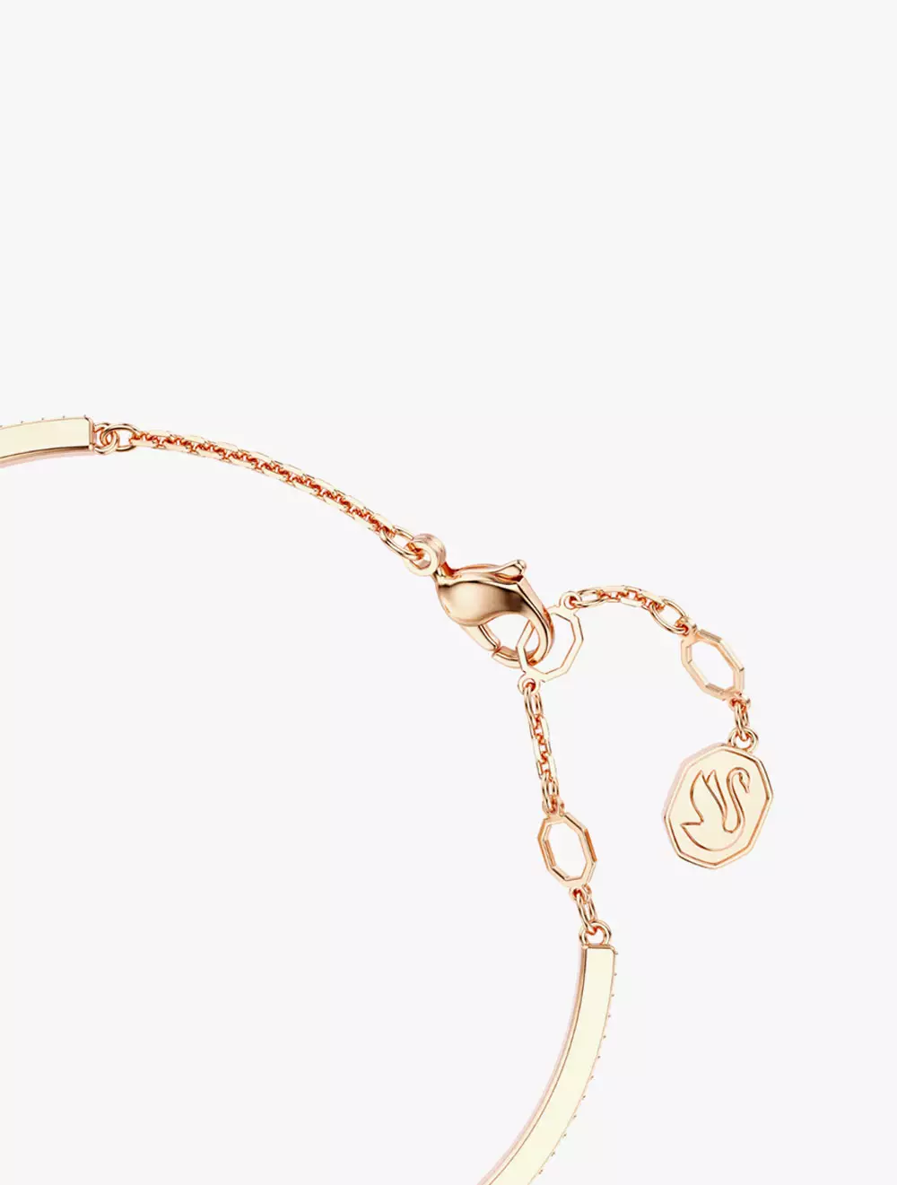 Idyllia Bangle, Mixed Cuts, Flower, Pink, Rose Gold-Tone Plated - M - Pink