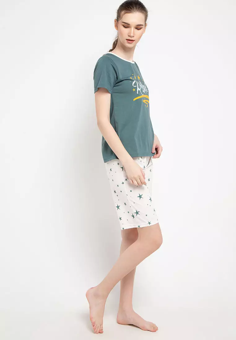 Pyjama Pijama Short Sleeve Short Pants Sleepwear