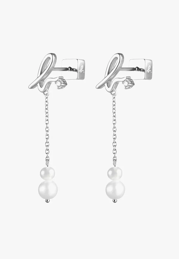 Canopy Chain-Pearl Earrings