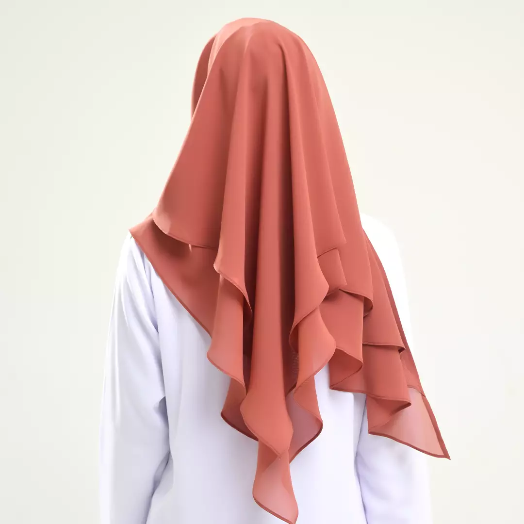 Rabbani - Kerudung Instan Muslim Wanita Dewasa Zetta XXL - Fired Brick