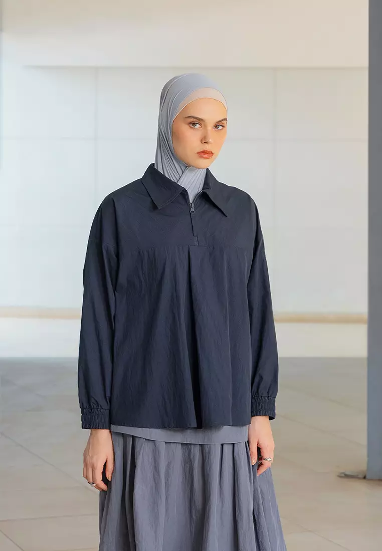 Kami Kora Loose Top Midnight Blue