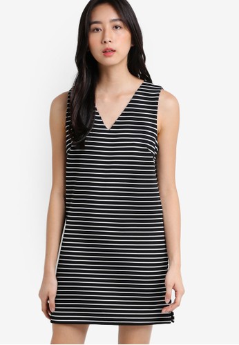 Love Deep V-Neck Stripe Dress