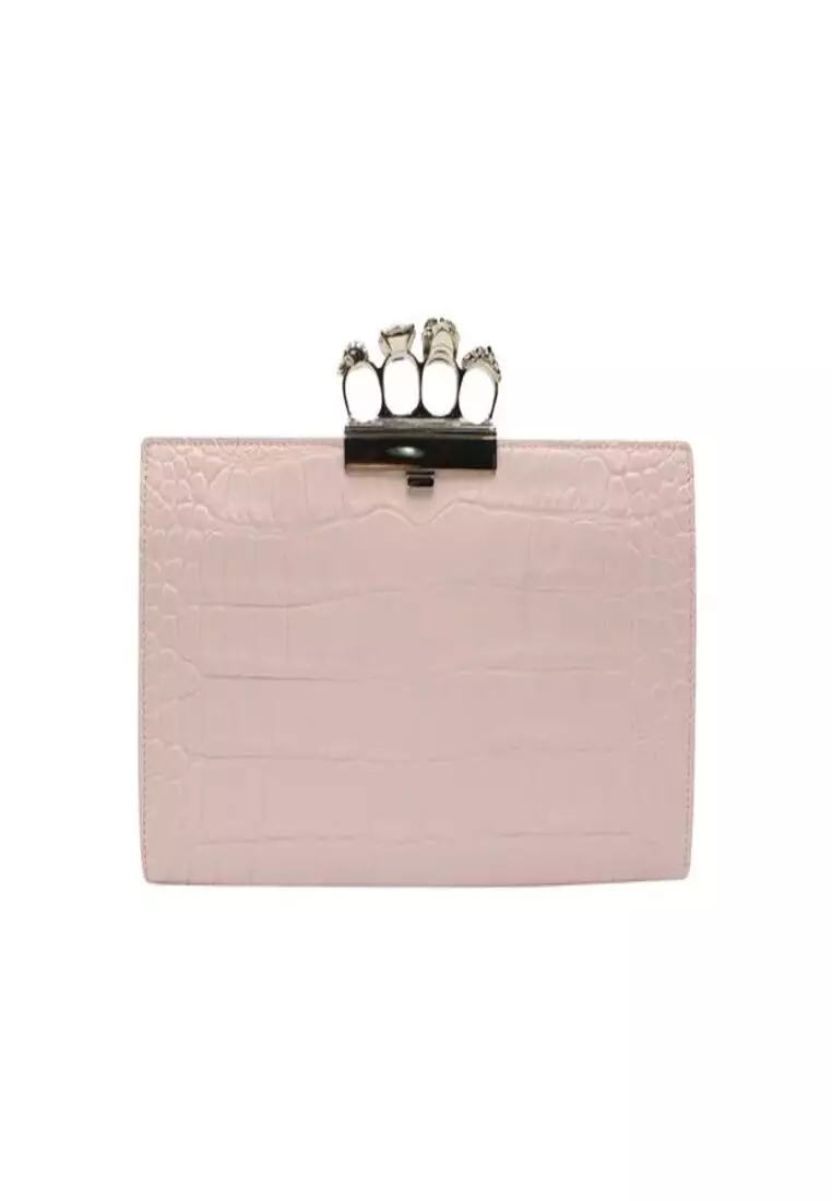 Alexander mcqueen leather online clutch