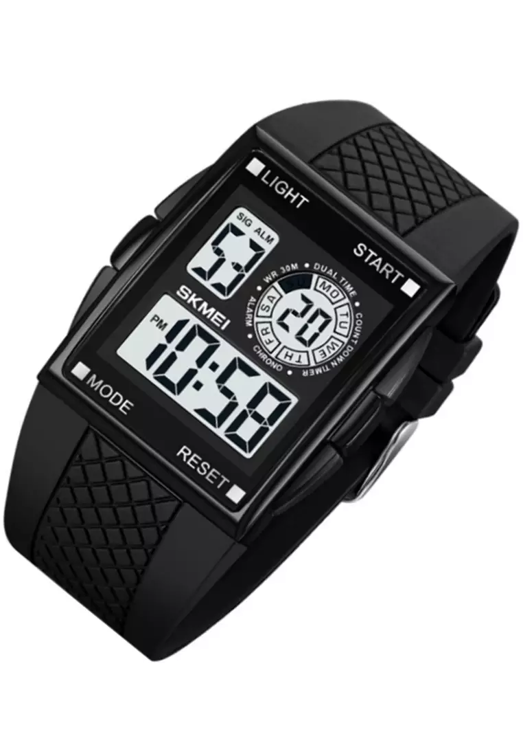 Jam Tangan Digital Pria Waterproof Many Function Strap Tali Material Silicone GN72 ORIGINAL