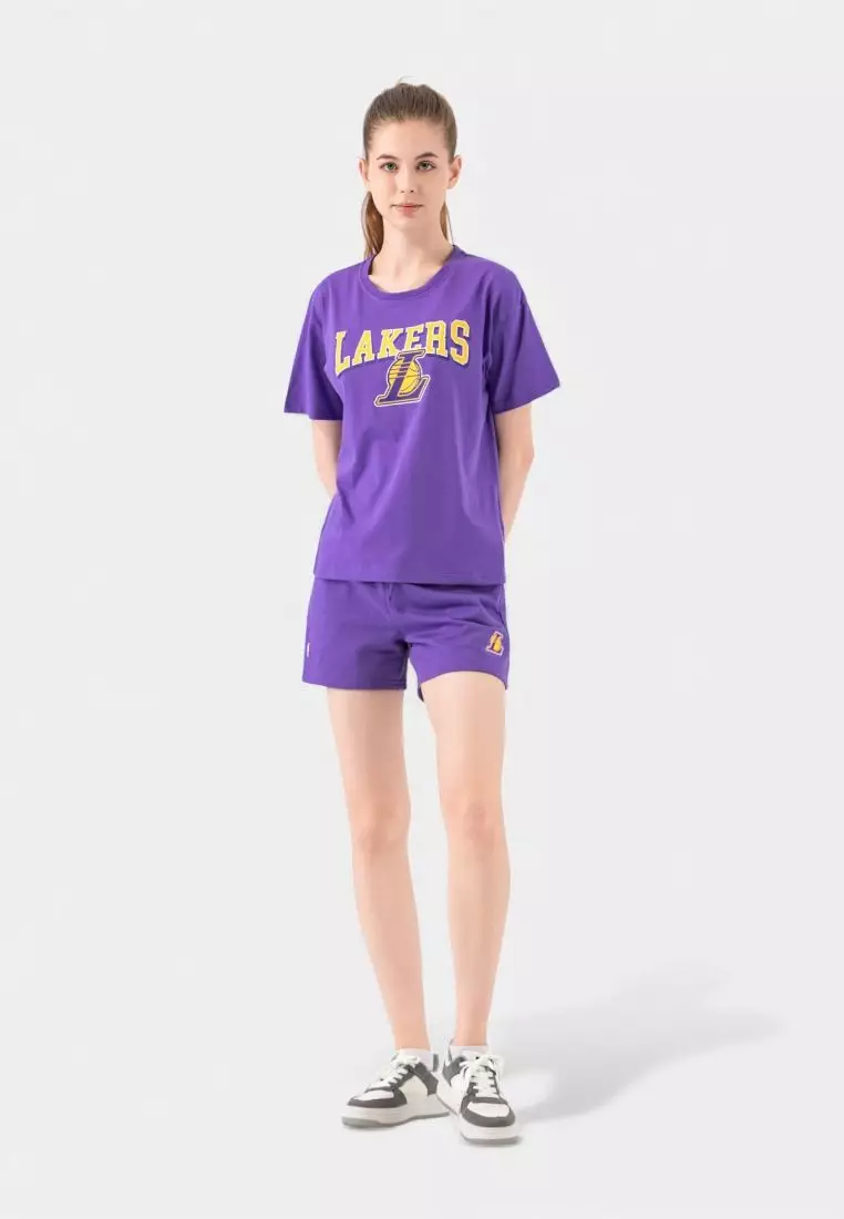 Team Logo Print Los Angeles Lakers Regular Fit Womens T-Shirt
