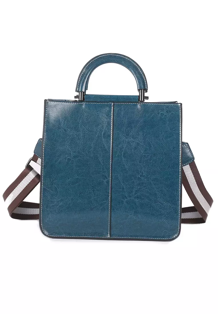 Women's Retro Cowhide Leather Shoulder Bags Tote Bags
