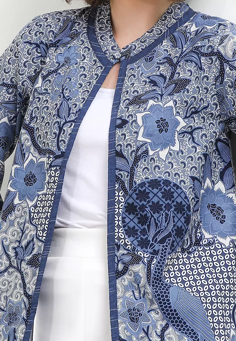 Cardigan Muslim Atasan Outer Batik Vest Wanita Greisa