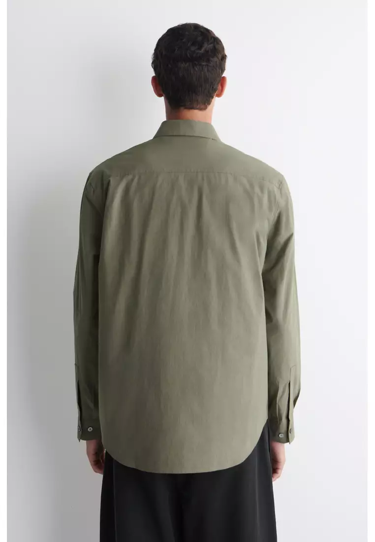 RELAXED PIMA COTTON-POPLIN SHIRT