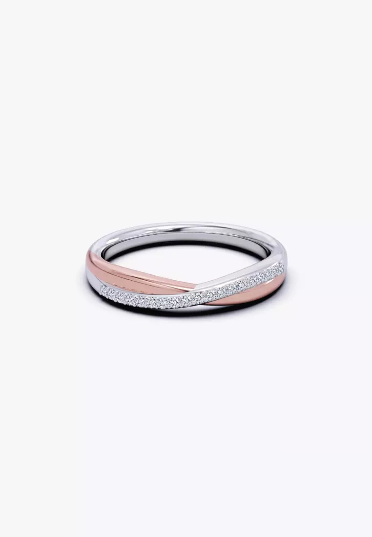 Vinstella Love Bond Dual Colour Couple Ring - Women's