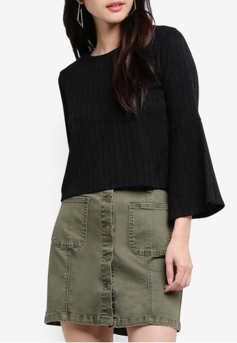 A Line Mini Skirt With Pockets