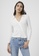 French Connection white Reina Ribbed Jersey Top 22D41AAFF4B690GS_2