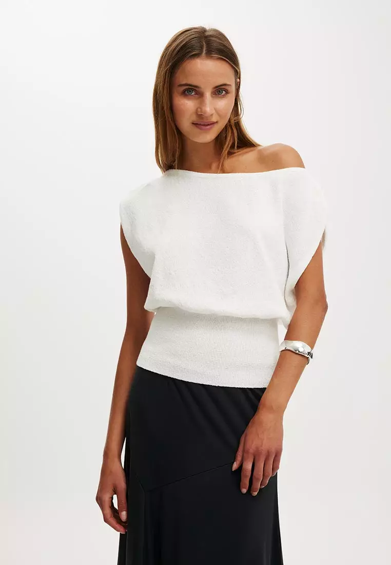 Hazy Short Sleeve Batwing Knit