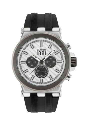 Buy Cerruti 1881 Cerruti 1881 Men Varenna Chornograph Silicon Strap Watch Ctcra174stu04bk Online Zalora Malaysia
