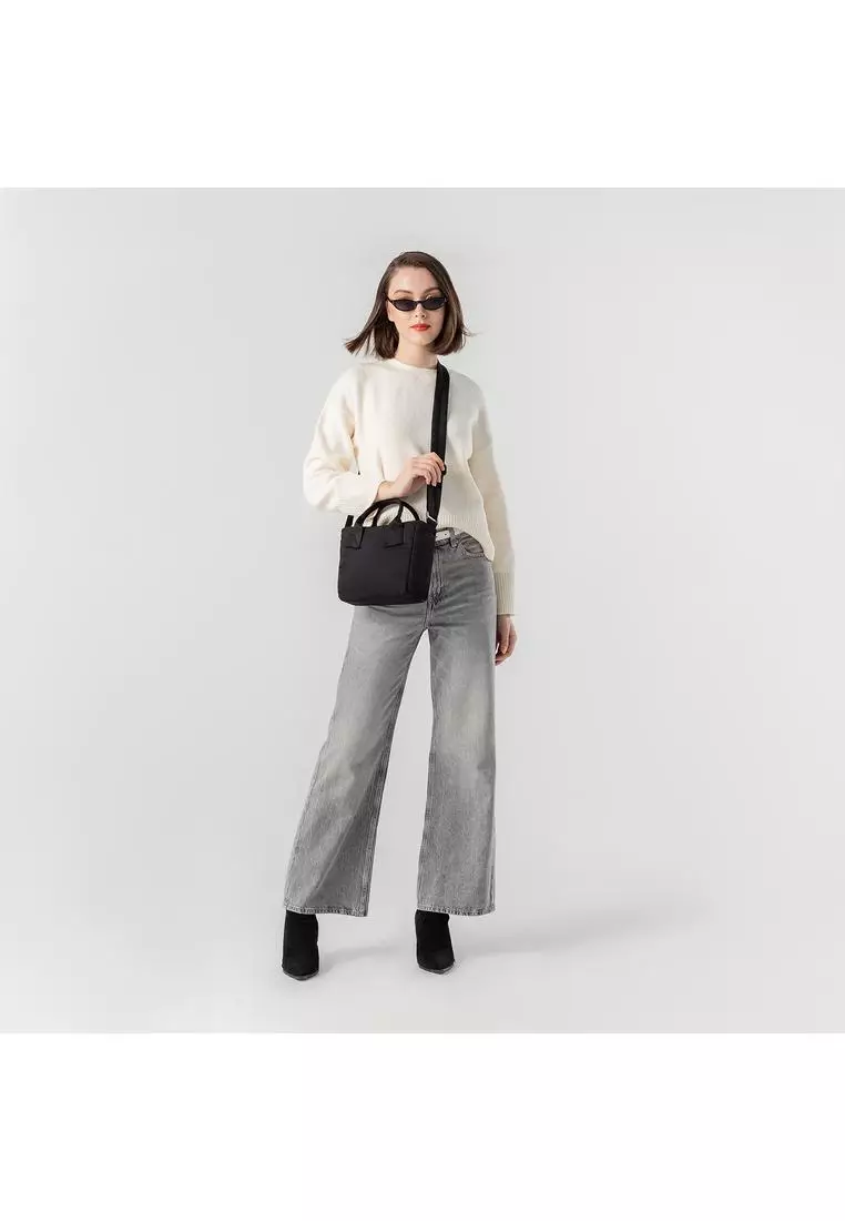 Poofah Mini Tote Bag - Black