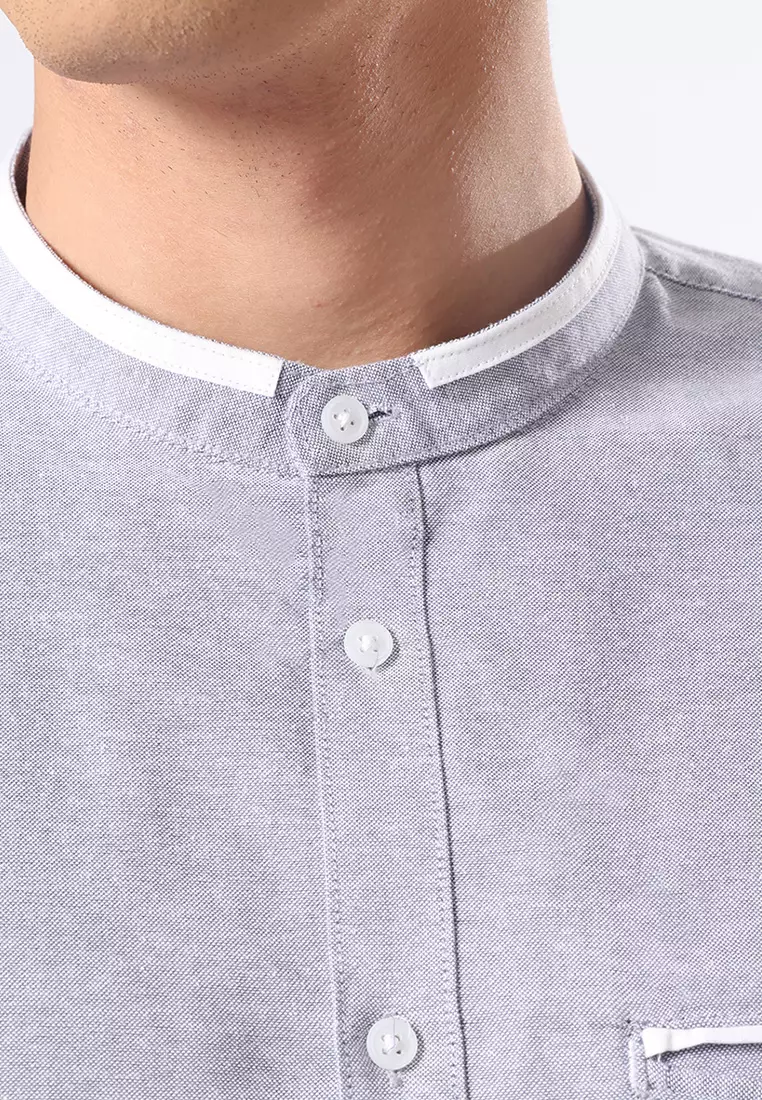 Kemeja Koko Pria Lengan Panjang Baju Muslim Pria ERDEN GREY