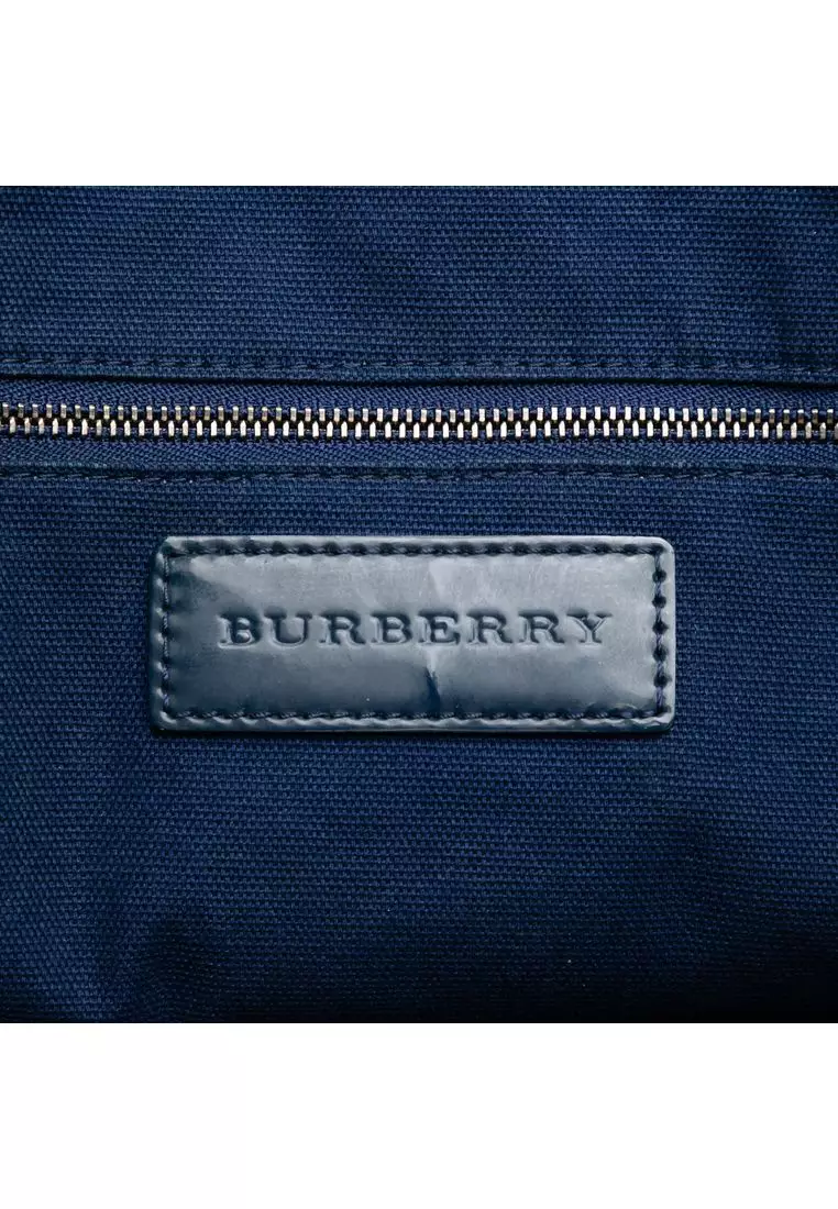 Pre-Loved Burberry Supernova Check Ombre Coated Canvas Bilmore Tote