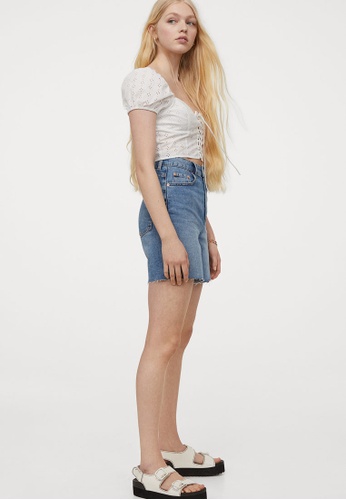 Buy H M Cropped Blouse 2021 Online Zalora Singapore