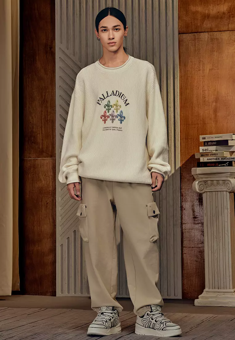 MEN'S PALLADIUM LOGO WAFFLE PATTERN SWEATER