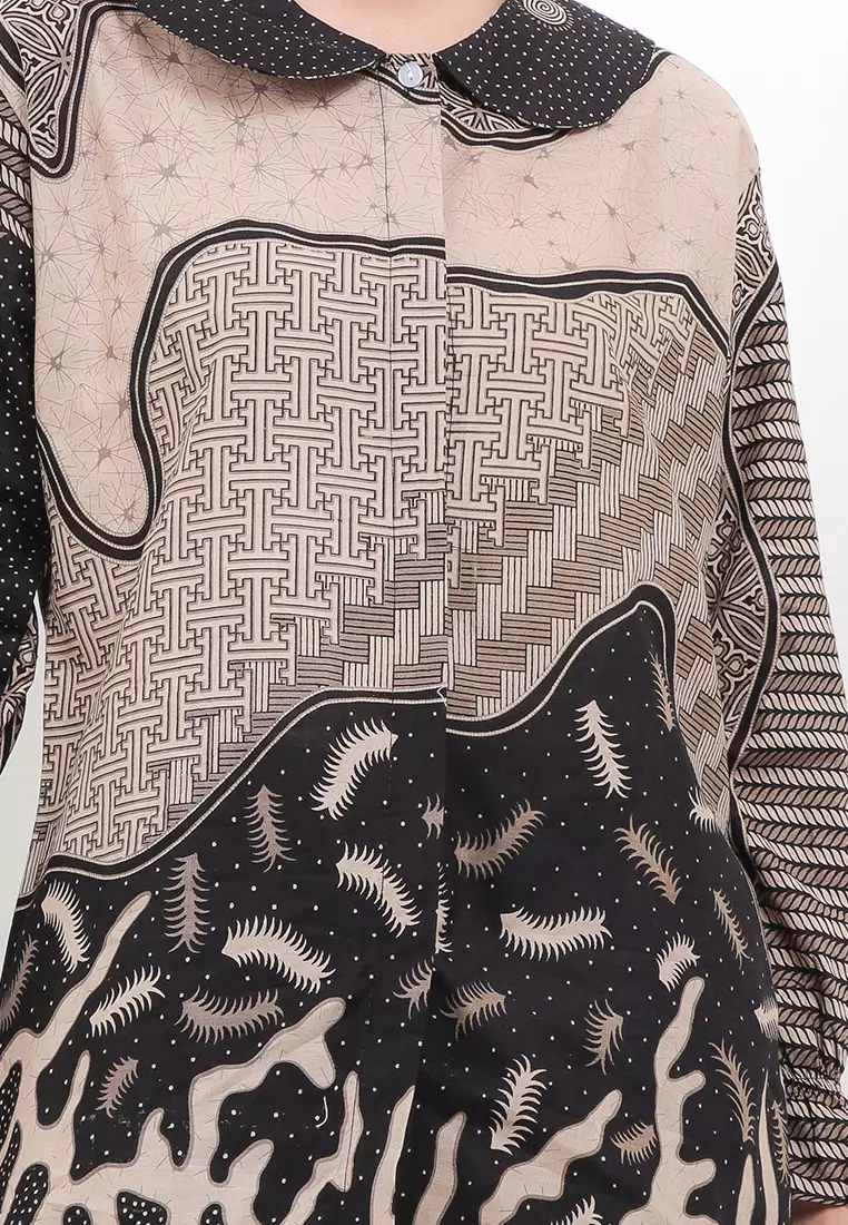 Evano Blouse Batik Exclusive Premium Wanita Casual Modern