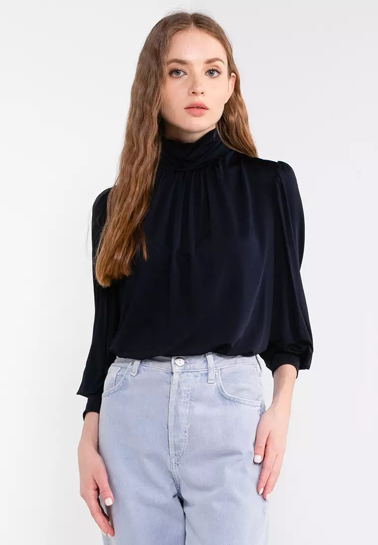 Buy & Other Stories Draped Mock Neck Top 2024 Online