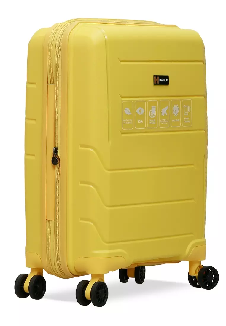 Carlton Koper Size 20inch Classic Design Suitcase Unisex TSA Lock Material Polypropylene ORIGINAL - Yellow