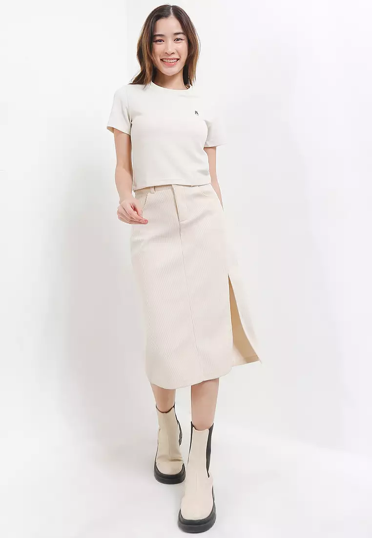 Hotty Ts Crop Ribbed Tee