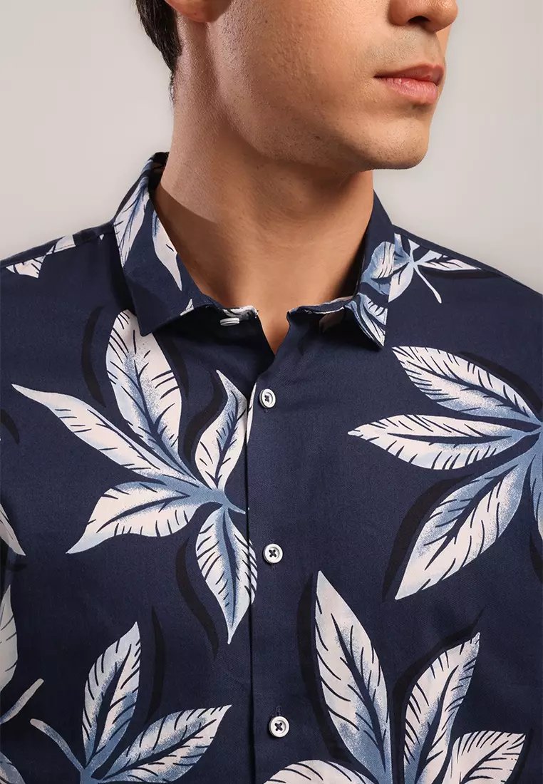 MOC Kemeja Lengan Pendek Pria Chelsie - Navy