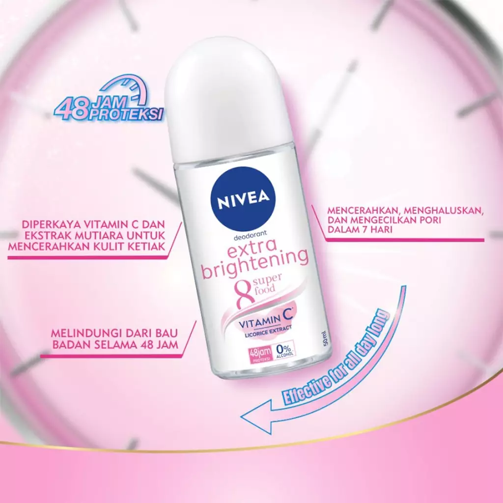Nivea Roll On Extra Whitening 50ml (320163)