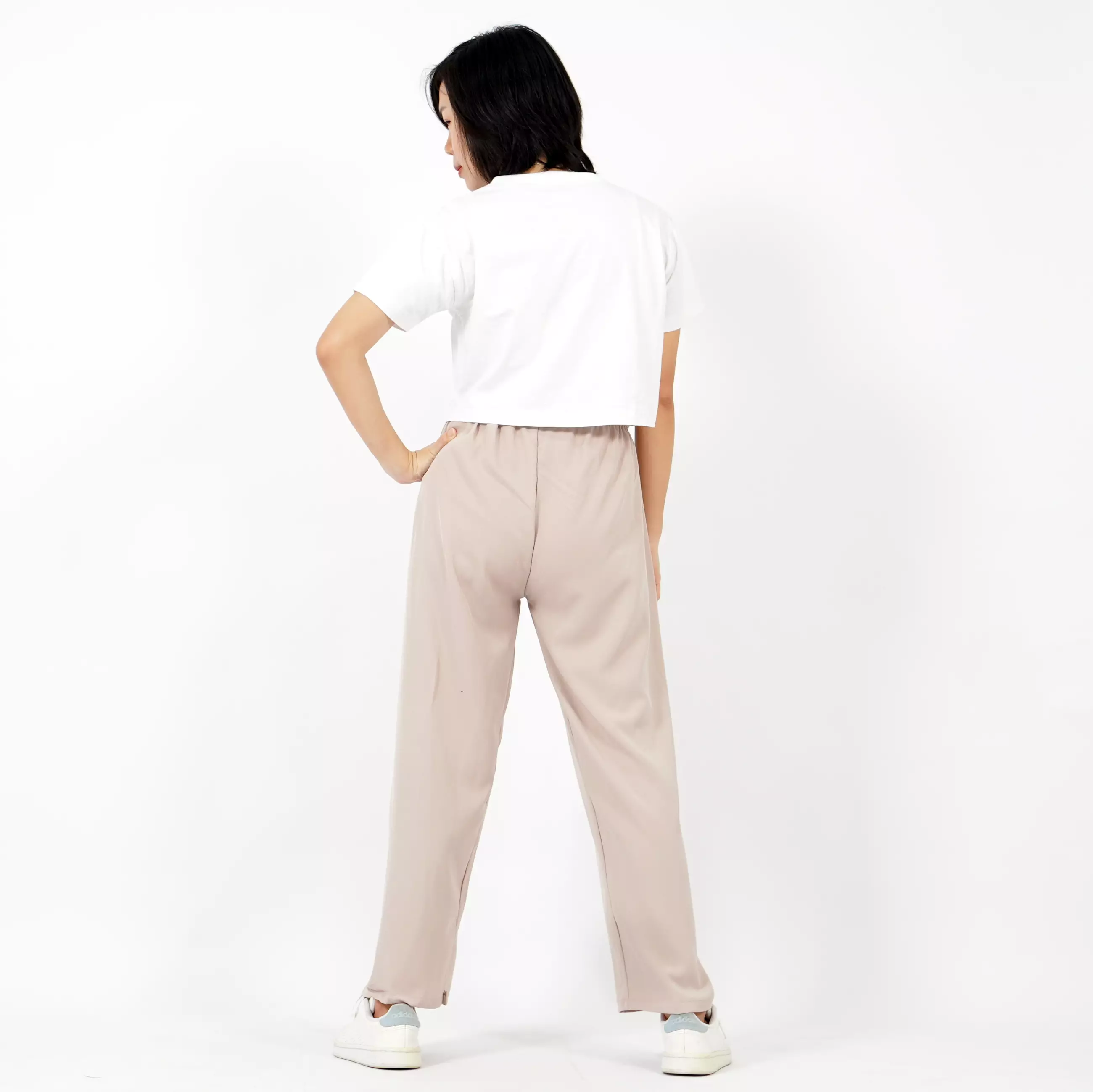  HANI Celana Kulot Wanita Hightwaist Cullote Pants Casual Look - Khaki