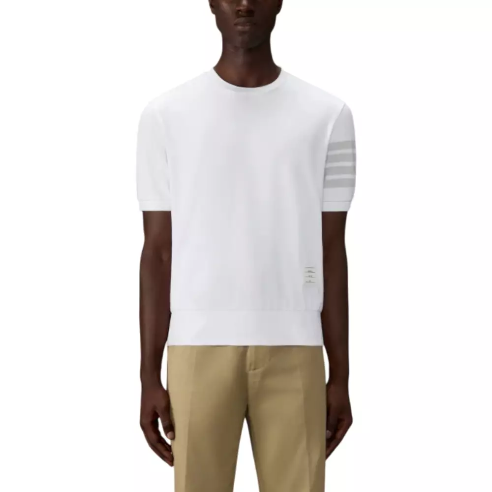 Cotton Jersey 4-Bar T-Shirt White