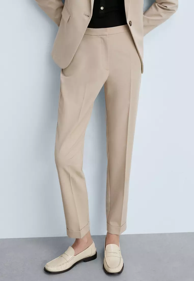 Straight suit trousers mango sale