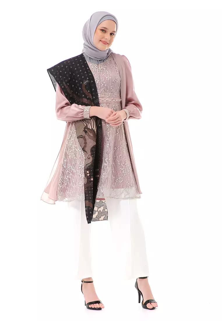 Yuvika Tunik Couple Long Sleeve Atasan Premium Quality - Brownie