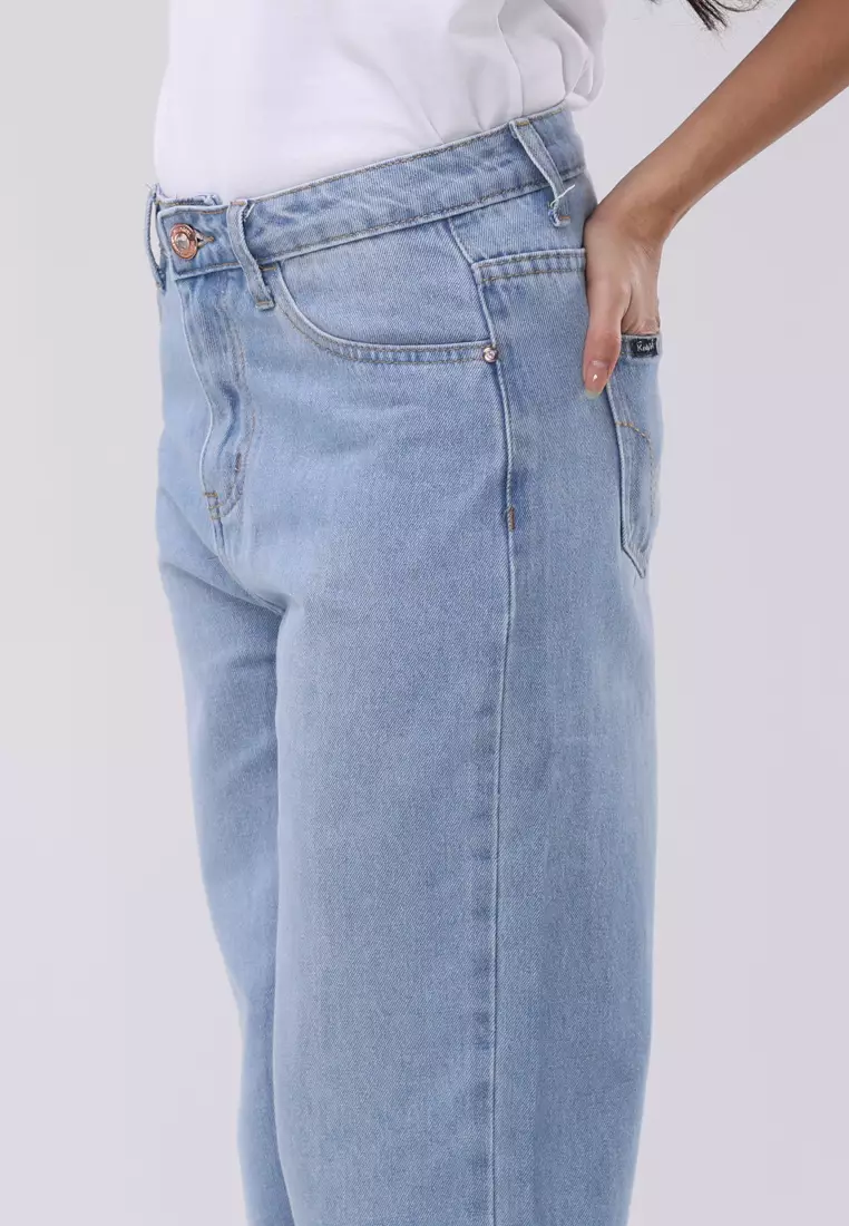 Denim Wide Leg Pants