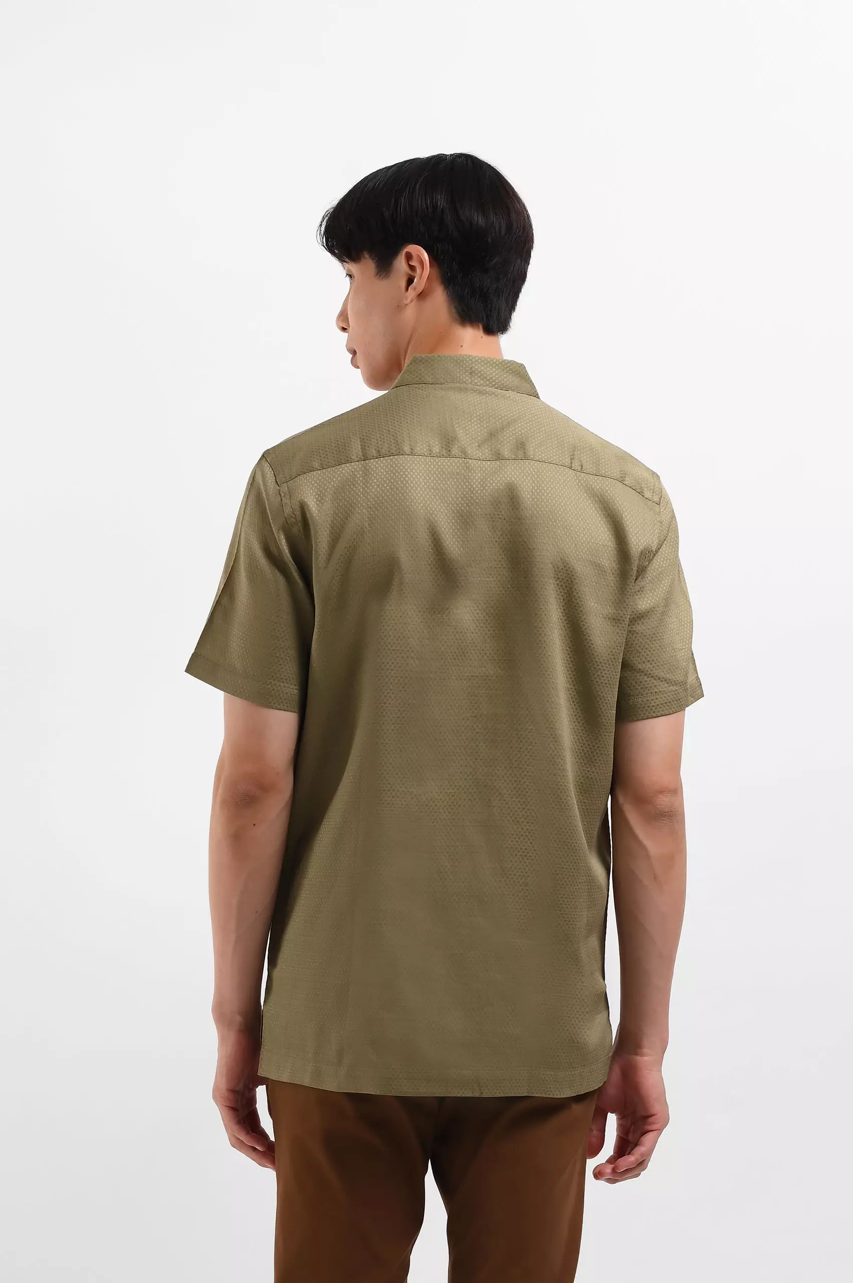 MANZONE Kemeja Pria Lengan Pendek  WALT 04 - OLIVE