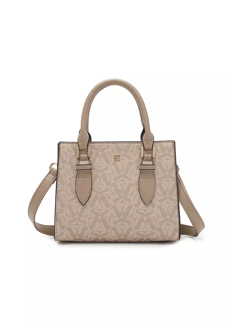 Women's Top Handle Bag / Sling Bag / Crossbody Bag / Shoulder Bag (Tas Tangan Wanita / Tas Selempang Wanita / Tas Bahu Wanita) - Krem