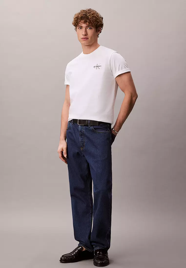Buy Calvin Klein Jersey Classic Micro Monologo Tee - Calvin Klein Jeans ...