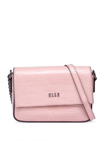 ELLE pink Rochelle Satchel Bag 66C5DAC08B16ADGS_1