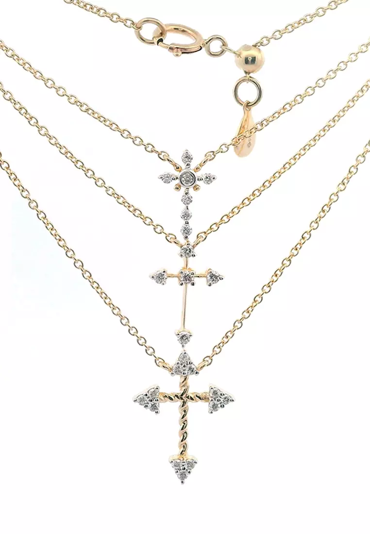 Karat World 14K Diamond Chain Pendant DCP-538