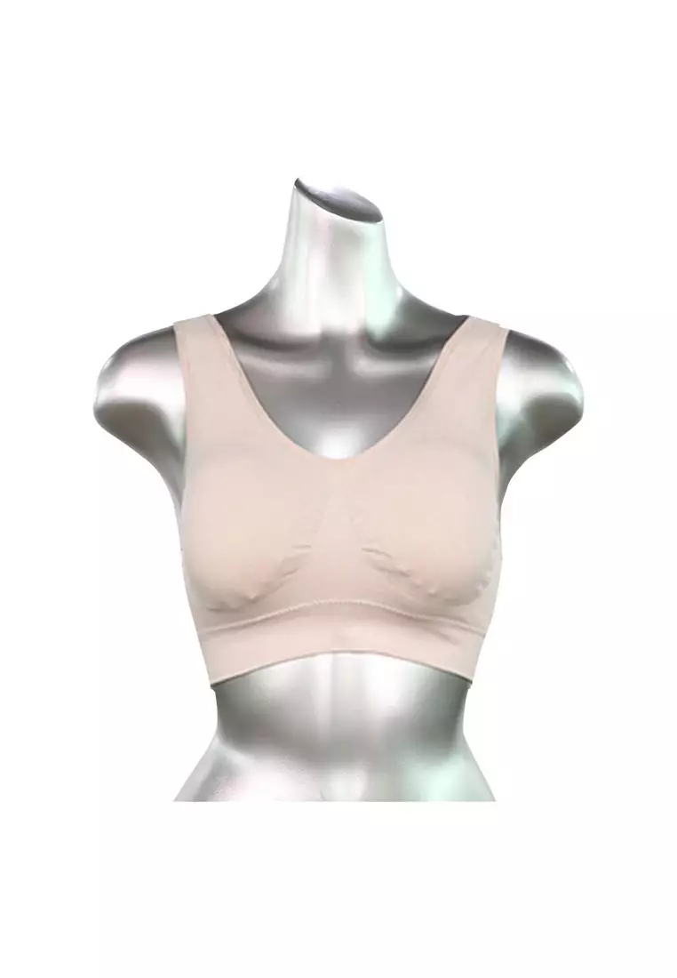 Simply Fidelia Daily Comfort Bra Non Wire Seamless Bra Beige