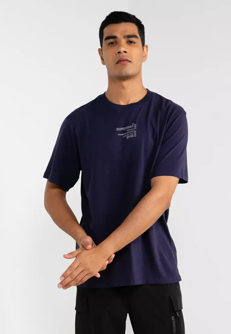 Superdry Code Stacked Logo Tee - Superdry Code 2024, Buy Superdry Online