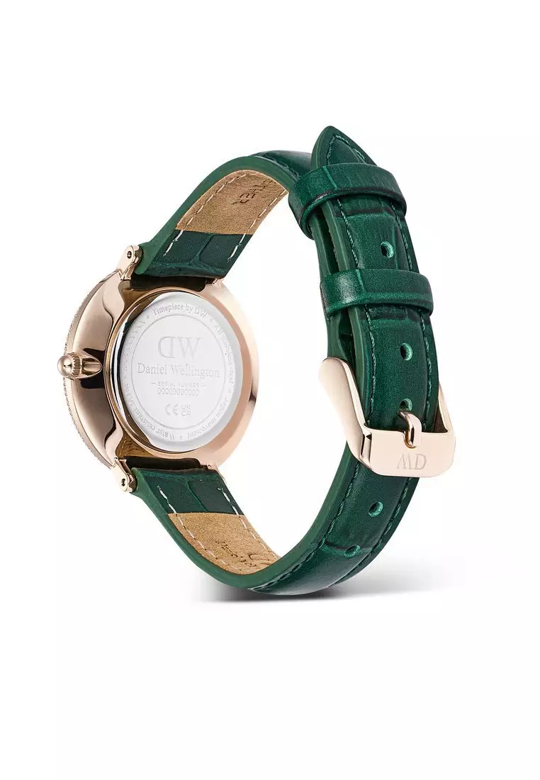 Crystalline Bezel Green Croc Rose Gold - Women Watch stainless steel watch DW Official Authentic Original jam tanggan perempuan DW jam tangan