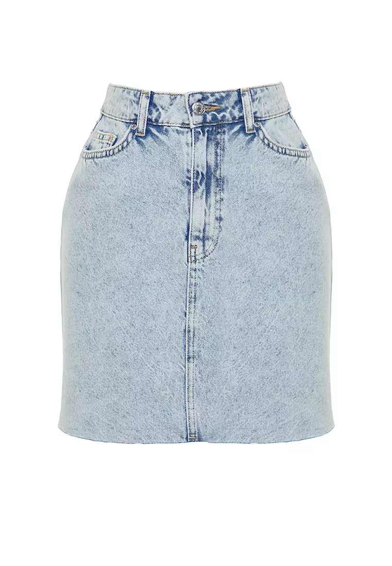 High Waist Denim Skirt