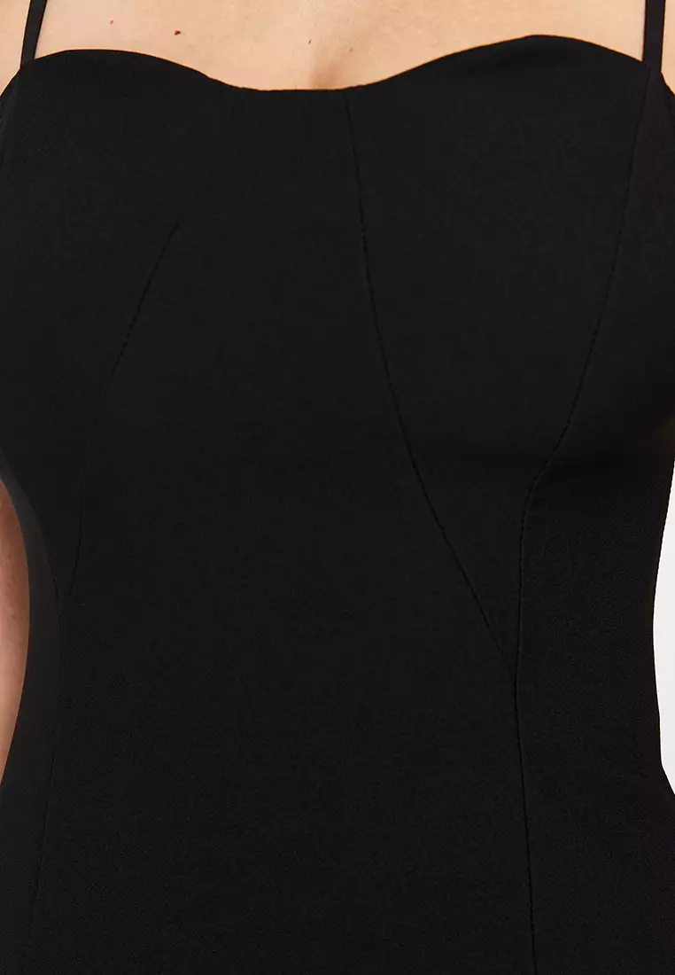 Slit Bodycon Midi Dress