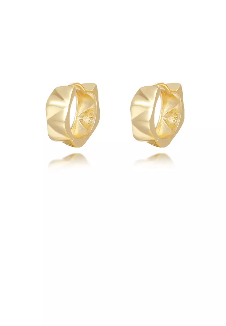 Asymmetrical gold earrings store