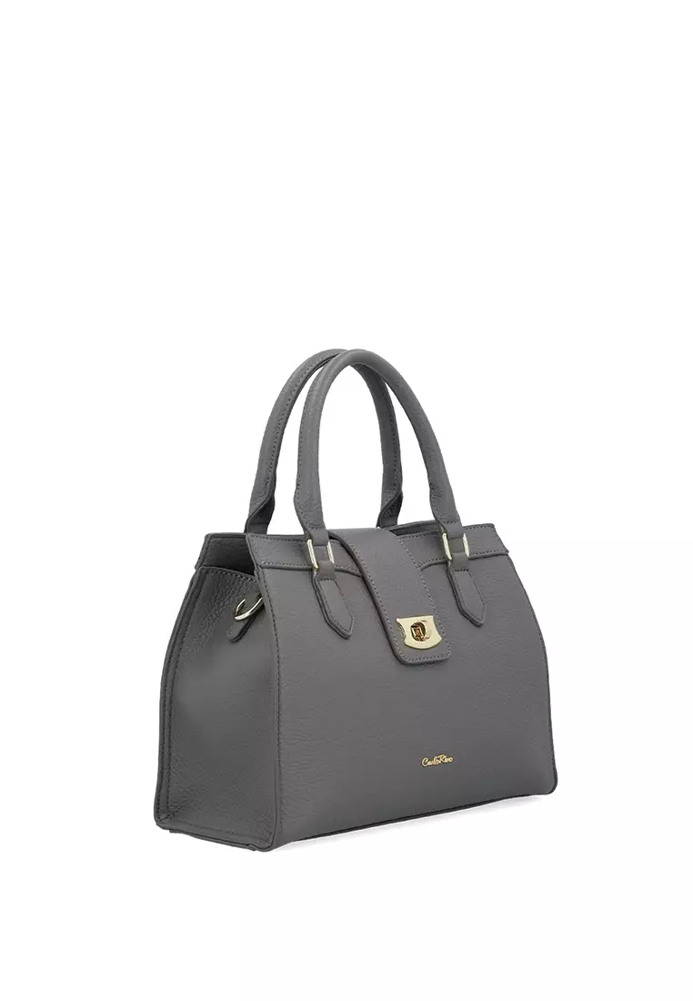 Juvia Lock Accent Top Handle - Dark Grey