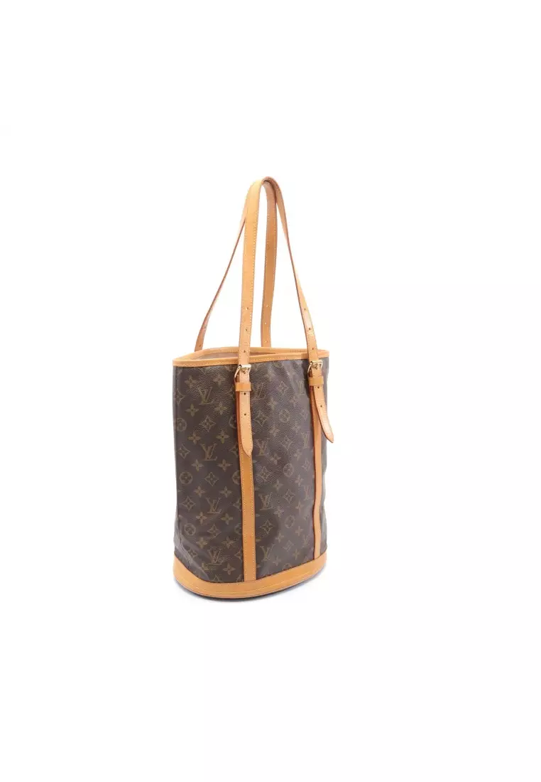 LOUIS VUITTON Bucket GM Monogram Canvas Shoulder Bag Brown