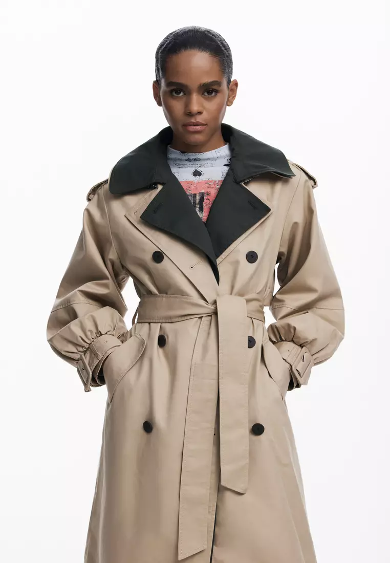Double-lapel trench coat