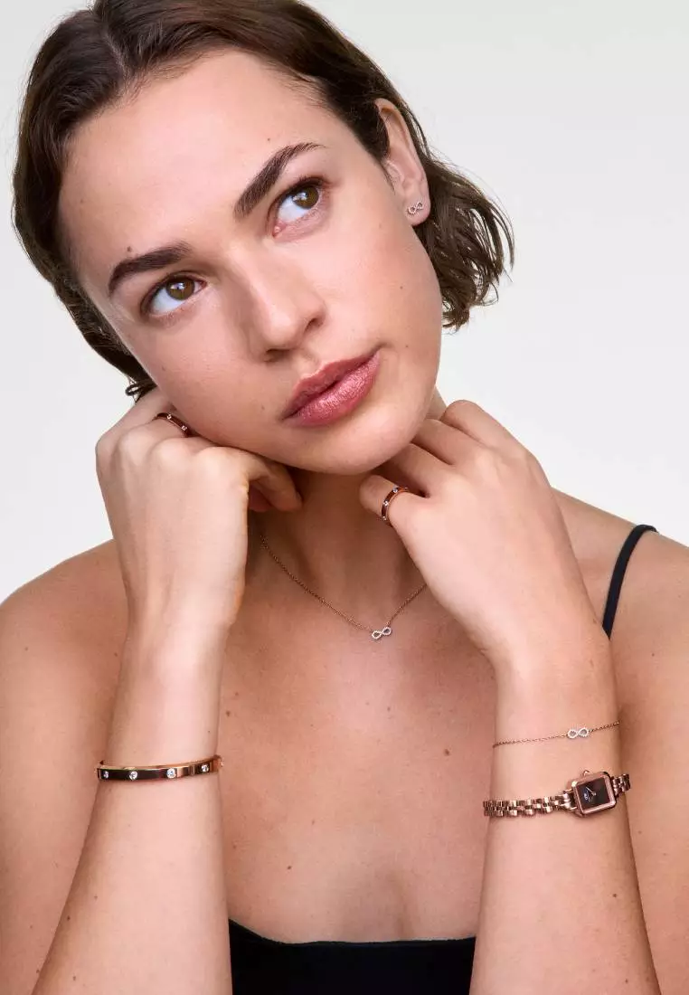 Mirelle Infinity Bracelet Silver Unisex Bracelet for women and men stainless steel crystal Bracelet DW Official Authentic Original